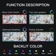 thumbnail image 5 of Blue Floral Leaves RGB Gaming Mouse Pad Large Keyboard Mat Rubber Base 13 Light Modes, 5 of 6