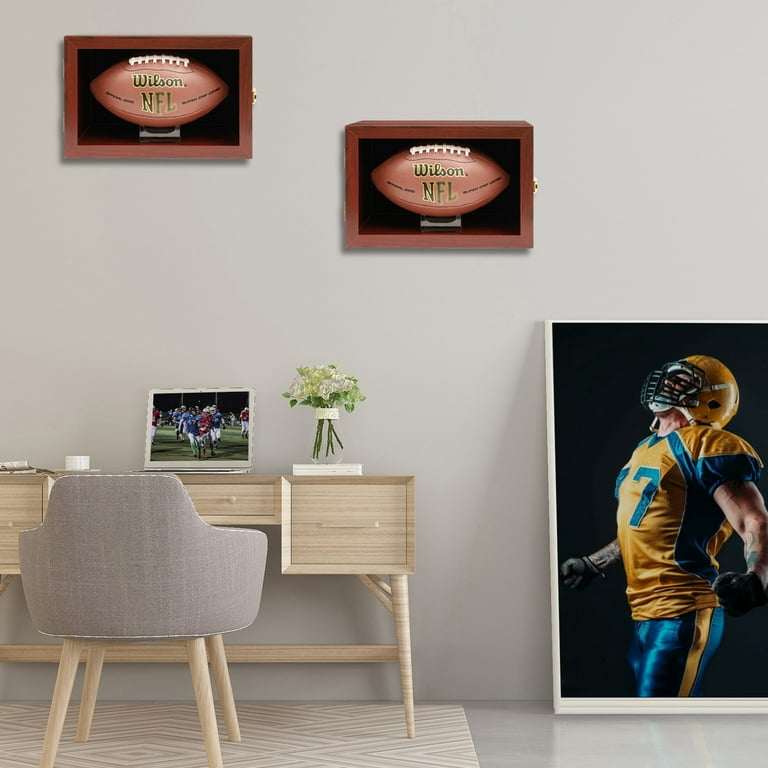 Framed UV Protecting 2024 Acrylic Wall Mounting Full Size Football Display Case