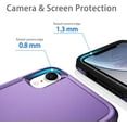 thumbnail image 6 of Designed for iPhone XS Max Heavy Duty Case, Protection Shockproof Dropproof Dustproof Anti-Scratch Phone Case Cover for iPhone XS Max Heavy Duty Case, Purple, 6 of 7