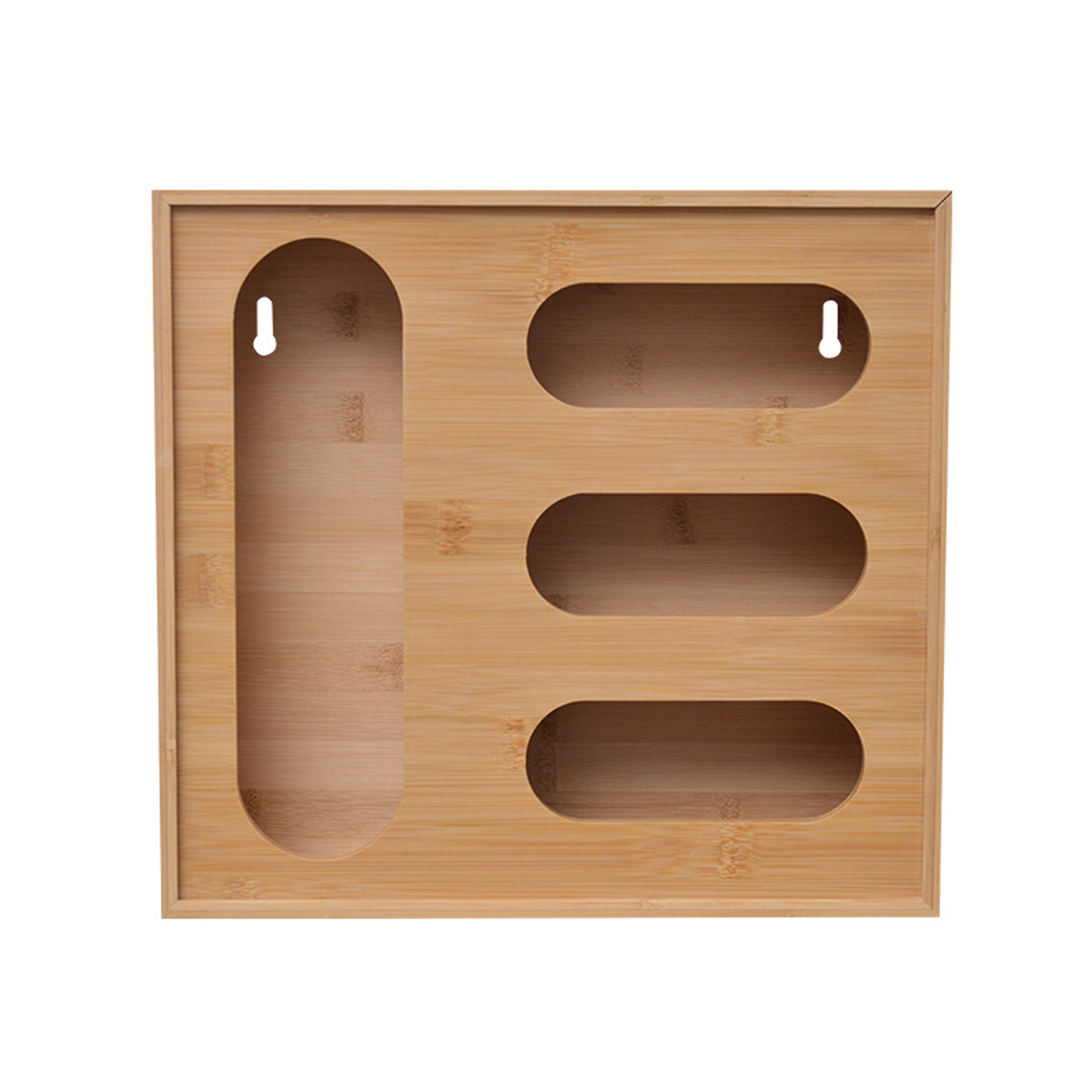 Baggie Organizer for Drawer Food Storage Bag Organizer Bamboo Ziplock