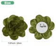 thumbnail image 3 of Broches de flores de rosa extra grandes, pines de solapa de 7.87 pulgadas, delicado clip de flor de camelia de tela grande para mujeres en bodas/baile/ropa/accesorios/fiesta [20cm, verde hierba], 3 of 7