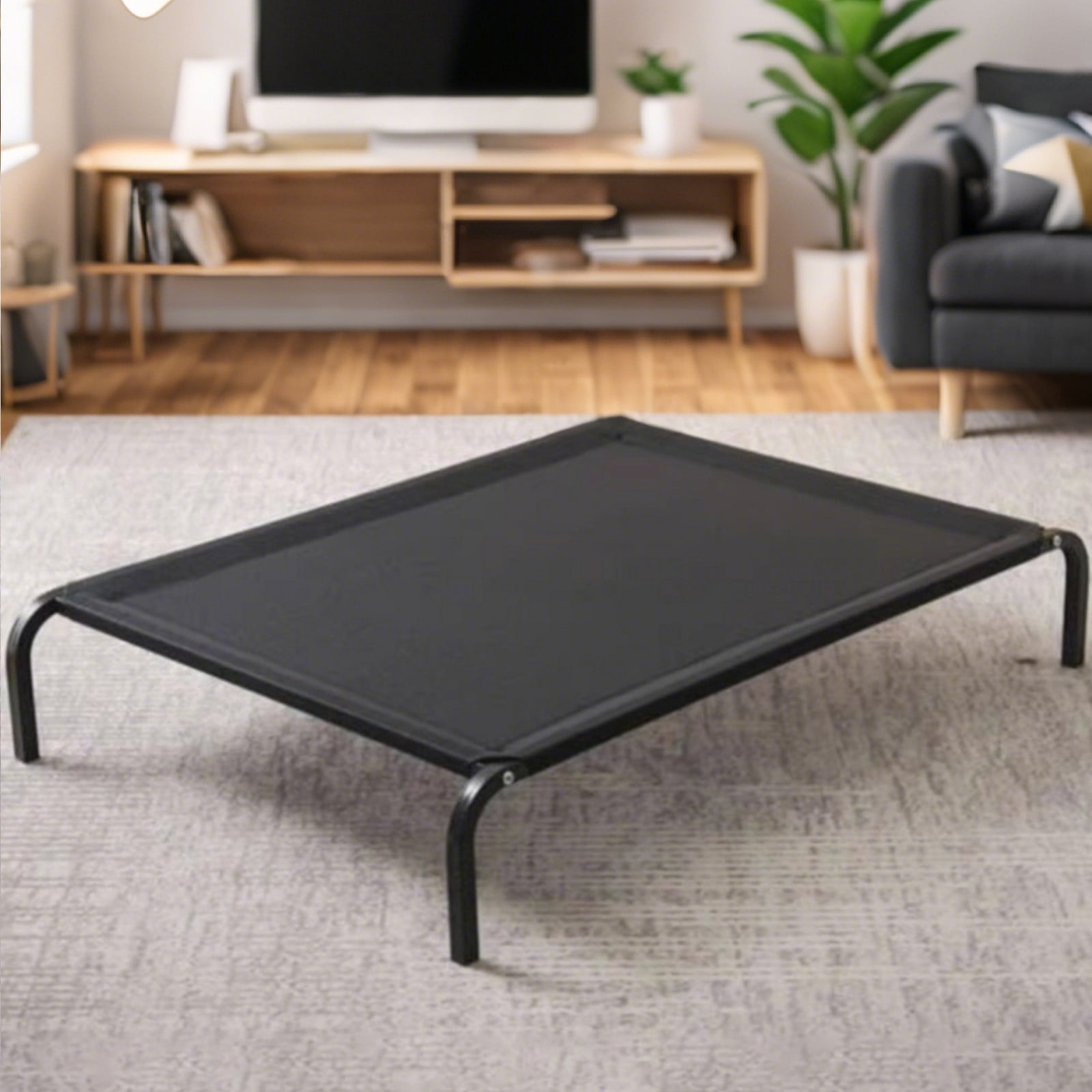 Oricka Elevated Dog Bed Raised Outdoor Dog Cot For Large Dogs Installation Requires No Tools Frame With Washable Breathable Mesh Feet Indoor Pet Bedï¼ Summer Ice Mat,122X70X20cm