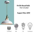thumbnail image 5 of Claxy 11" White Barn Pendant Light for Kitchen Island Bedroom Entryway, 5 of 6