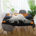 thumbnail image 4 of DEIARA Cute Little Ghost Square Tablecloth 60×90in Polyester Fabric Tablecloth Washable Dust Resistant Wrinkle Resistant, 4 of 9