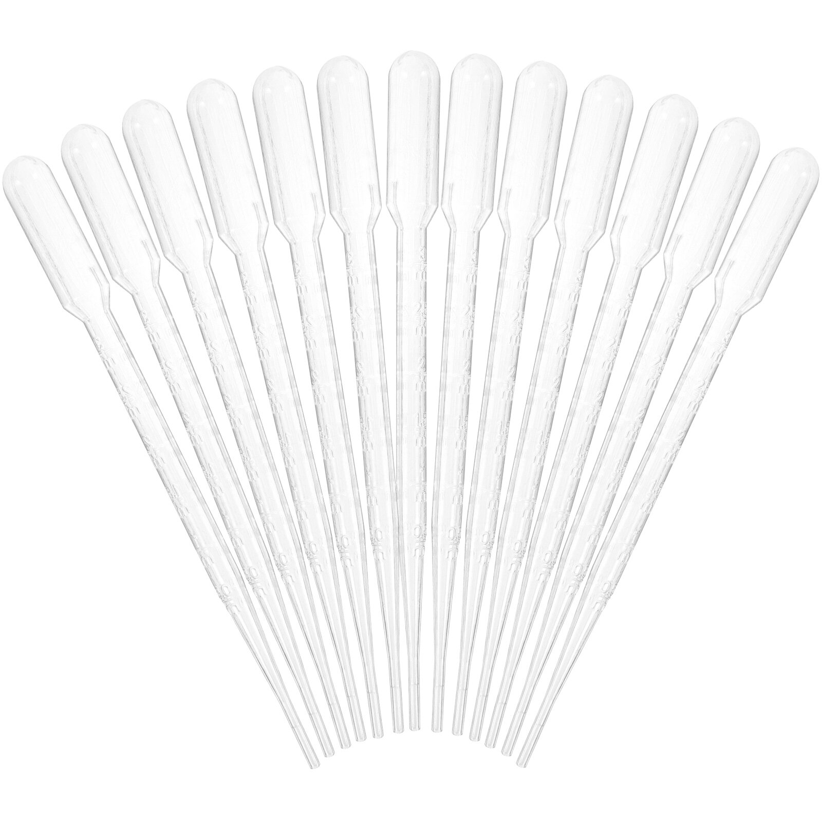 BESTONZON 100pcs 3ML Plastic Transfer Pipette Washable Pasteur Pipettes