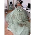 thumbnail image 3 of Women's Layla K Quinceanera Dress Sweetheart Ruffles Sequin Prom 2026 Gown LK272 Sage Green 8, 3 of 8