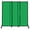 Green Fluted, variant on Versare QuickWall Sliding Portable Partition | Durable Privacy Room Divider Screen | 3 Panels | 7' Wide and Up to 7'4" Tall Polycarbonate Panels