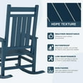 thumbnail image 4 of 2-Pack HDPE Rocking Chairs for Outdoor, Patio & Garden, All-Weather Modern Porch Rockers Set of 2, Low-Maintenance & Fade-Resistant Comfort Seating, & Stackable, 4 of 8