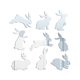 thumbnail image 1 of Worallymy Pascua Adhesivo de pared Acrílico Adhesivo de pared Animal Forma Espejo Festival Paster para decoración del hogar Plata Worallymy JD735811949, 1 of 7
