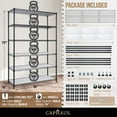 thumbnail image 2 of CAPHAUS NSF Commercial Grade Heavy Duty Wire Shelving w/ Wheels, Leveling Feet & Liners, Storage Metal Shelf, Garage Shelving Storage, Utility Wire Rack Storage Shelves, w/ Liner, 48 x 18 x 76 6-Tier, 2 of 8