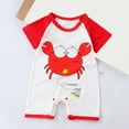 thumbnail image 2 of UAYOTSE Newborn Baby Boy Summer Clothes Short Sleeve Romper Jumpsuit One Piece Outfit,Sizes 0-6 Months, 2 of 4