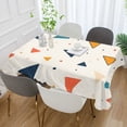 thumbnail image 2 of Yayeee Tablecloths 60" x 60" Rectangle Wrinkle Resistant Party Table Cover, Beige Simple Shapes, 2 of 8