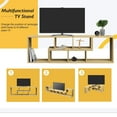 thumbnail image 6 of SESSLIFE Double L-Shaped TV Stand, Convertible Television Stands Display Shelf, Wooden Entertainment Center Combination TV Cabinet with Storage, TV Console Stand Bookcase for Living Room Office, 6 of 8