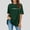 Dark Green, variant on Women's Oversized Letter Print Crew Neck Short Sleeve Tops T Shirt Short Sleeve Casual Loose Blouse Sport Summer Casual Tops Shirt Women Shirt Small Summer Women Shirts Stretch Tee Athletic Short