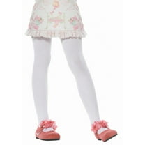 Girls Opaque Tights 7-10 WHITE