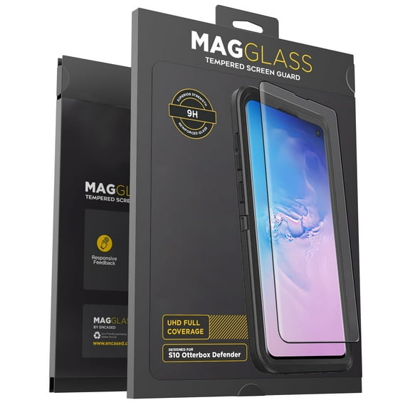 Magglass Tempered Glass Screen Protector for Otterbox Defender Series - Samsung Galaxy S10 (Case is not Included)