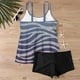 thumbnail image 5 of Trajes de baño de dos piezas para mujer, pantalones cortos de tirantes con estampado conservador, conjunto de trajes de baño, traje de baño de licra para mujer, 5 of 6