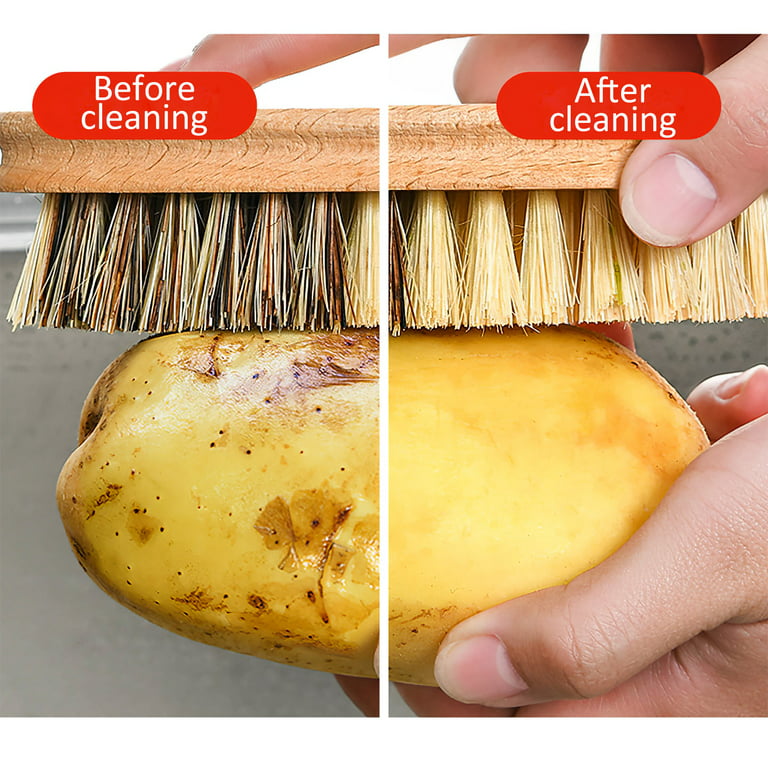 Vegetable Washing Brush Cleansing Natural Sisal Coconut Palm Brush Hygienic Kitchen Fruit Cleaning Brush for Home Restaurant, Size: 16, Other