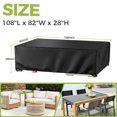 thumbnail image 3 of AuraLane Patio Furniture Covers(108"×82"×28" ),Outdoor Furniture Cover Waterproof,Heavy Duty Oxford Patio Table Cover for Outdoor Sectional Sofa Set, 3 of 7