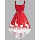 thumbnail image 1 of Más el tamaño de la Navidad del copo de nieve Elk ata para arriba el vestido de O Anillo Rosegal Vestidos Estampados Tallas Grandes, 1 of 5