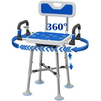 Shower Chair with Arms and Back Heavy Duty 500 lbs for Seniors Elderly Disabled or Bariatric Adults Bench Seat for Inside Shower Stall and Bathroom Bath Tub Seats Adjustable Stool