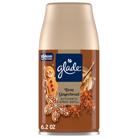 Glade® Automatic Spray Refill, Air Freshener, Cozy Gingerbread, 6.2 oz