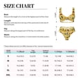 thumbnail image 4 of Kdxio Car Tent Trees Print Women's 2 Piece High Waisted Wrap Spaghetti Strap Summer Swimsuit Bikini Set-X-Large, 4 of 7