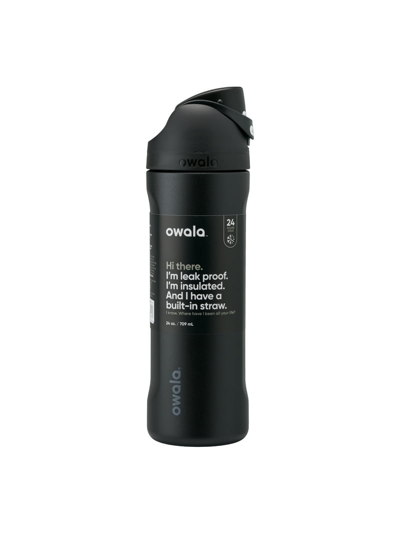 Owala FreeSip スヌーピー 水筒　24oz　タンブラー　黒 Owala FreeSip Stainless Steel Water Bottle, 24oz, Very Black