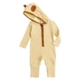 thumbnail image 3 of Multitrust Baby’s Contrast Color Button Round Neck Long Sleeve Hooded Jumpsuit, 3 of 7