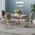 thumbnail image 2 of GDF Studio Newman French Country Fabric Dining Chairs, Set of 4, Black Checkerboard, Dark Gray, and Natural, 2 of 8