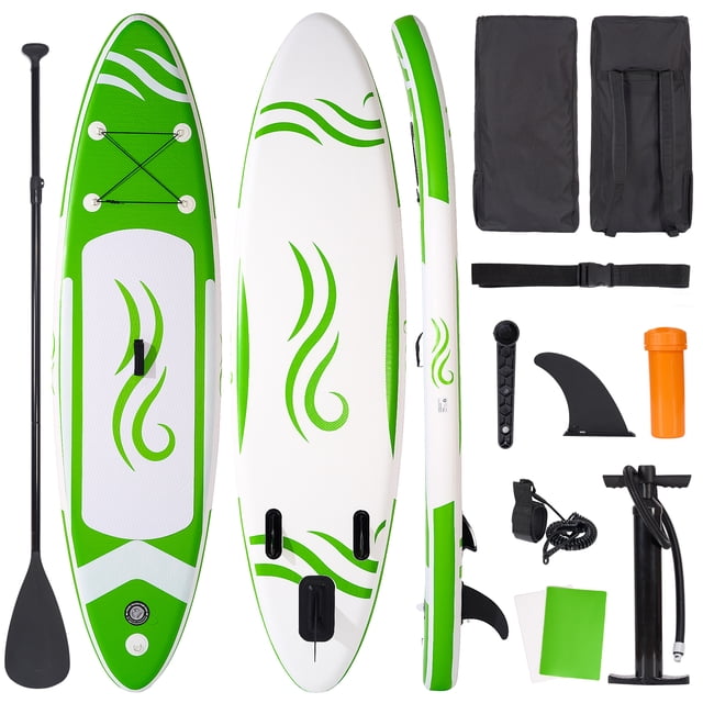 Naipo 10FT Inflatable Paddle Board Sup Stand-up Paddle Board with Paddle Board & Backpack &Paddle Leash for Adult & Youth
