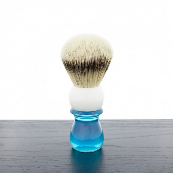 WCS Two-Tone Tall Silvertip Shaving Brush, Blue  and  White
