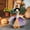 B, variant on Halloween Witch Goose Outfit Clothes for 23" High Cement or Plastic Goose Lawn Clothing Porch Garden Decor Halloween Couple's Dark Goose Costume