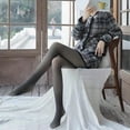 thumbnail image 2 of Lined Tights for Women, Fake Translucent Nude Tights Leggings, 2 of 6