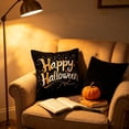 thumbnail image 5 of Halloween Pillow Covers 18x18 Ghost Pumpkin Digital Print Throw Pillow Cases, Spooky Decorative Cushion Covers for Couch Sofa Bedroom, Soft Polyester Halloween Decor by OVFUIZ, 5 of 7
