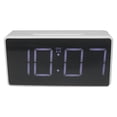 thumbnail image 3 of Reloj despertador con pantalla LED digital, temporizador de espejo, reloj electrónico para la sala de estar de la oficina de cabecera del estudiante, color blanco Inevent EL000917-01B, 3 of 7