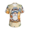 thumbnail image 2 of Uemuo Hello Summer Cute Gnome Printed Women's Classic V-Neck T-Shirt - Soft, Breathable, Moisture-Wicking, Perfect for Casual, Office, Travel, and Everyday Wear-XX-Large, 2 of 5