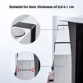 thumbnail image 4 of Skycase Over the Door Hooks,Retractable Stainless Steel Over the Door Hanger with 5 Hooks,Hanging Organizer for Coat,Hats,Clothes ,Towels,Black, 4 of 7