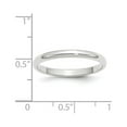 thumbnail image 4 of Auriga Fine Jewelry 10K White Gold 2.5mm Half Round Wedding Band for Women Size 11.5, 4 of 5