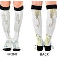 thumbnail image 2 of Coolnut 20-30mmHg Compression Socks for Men & Women Circulation Cute Cartoon Dragon Knee High Compression Stockings - Best Support for Medical, Running, Nursing, Athletic Gift, 2 of 7