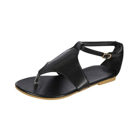 

TTQLVZJGSE Women s Simple Summer Comfortable Lightweight Flat Bottom Slope with Casual Sandals Flip Flops Roman Summer Comfortable Flip Flops Beach Travel Sandals Shoes