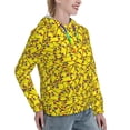 thumbnail image 6 of Balery Skateboard Pattern Womens Long Sleeve Hoodie, Pullover Hooded Sweatshirt, Kangaroo Pocket Hoodie with Eye-catching Drawstrings-XX-Large, 6 of 7