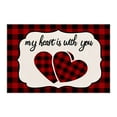 thumbnail image 2 of Napperon de la Saint-Valentin Motif Camion d'Amour à Carreaux Rouge Napperon Occidental Nappe, 2 of 4