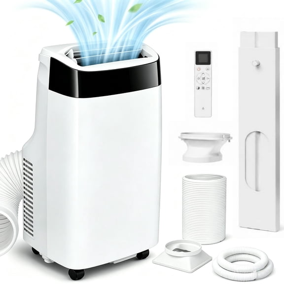 JoanKaren 10000 BTU Portable Air Conditioner w/ DIY Window Kit,Cools Room up to 450 Sq. ft,3-in-1 AC Unit with Cooling,Dehumidifier,Fan,Smart Floor Standing AC