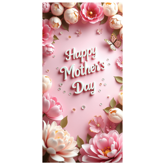 Colorful Floral Design Happy Mothers Day Banner Backdrop Background Party Decorations Photo Props Home Decor Family Gatherings Celebration Events Mothers Day Party Decor