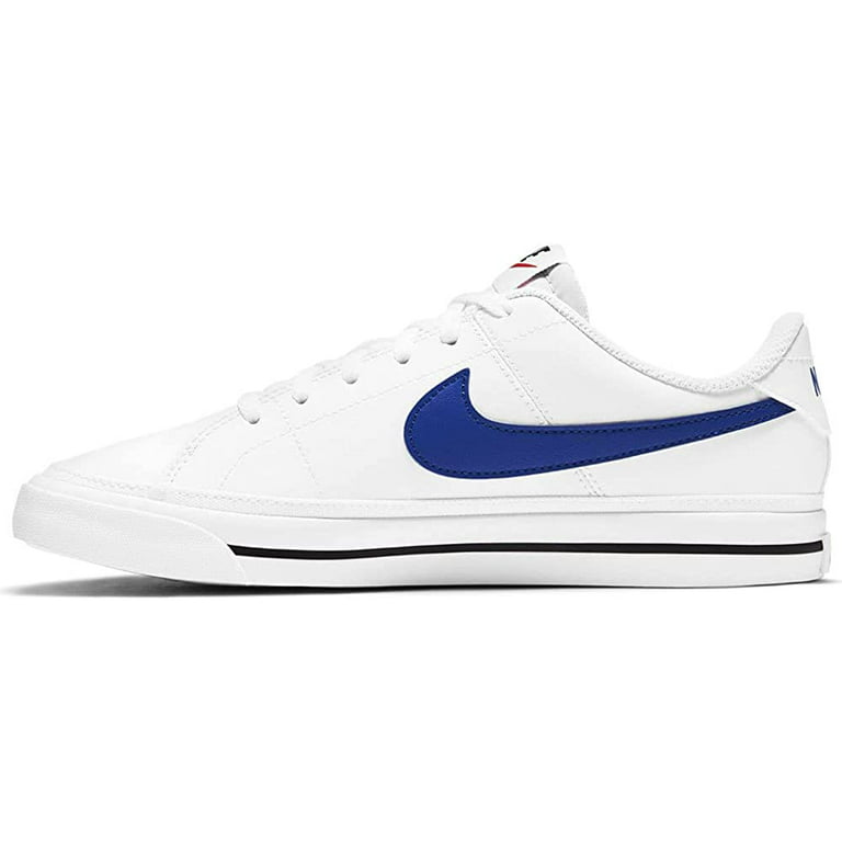 Nike Boys Grade School Court Legacy Low Top Sneakers Shoes White/Game Royal- Black, Numeric5