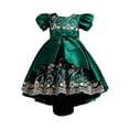 thumbnail image 2 of Bnwani Girls Summer Skirts Kid Girl Sleeveless Sun Dress Flowers Dresses Holiday Green Dresses 3T, 2 of 5