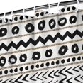 thumbnail image 3 of White Geometric Zigzag Circle Pattern Shower Curtain 72"x72" ,Bathroom Decorative Shower Curtains Set with 12 Hooks,Modern Waterproof Washable Shower Curtain, 3 of 6