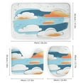 thumbnail image 3 of Shower Curtain Set 4 Piece include Shower Curtain and Rugs and Non Slip U Shaped Toilet Rugs Luxury Bathroom Decor Hand Drawing Cloud, 3 of 5