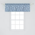 thumbnail image 2 of Ambesonne Winter Valance Pack of 2, Christmas Theme Botany Items, 54"X18", Blue Grey and White, 2 of 2
